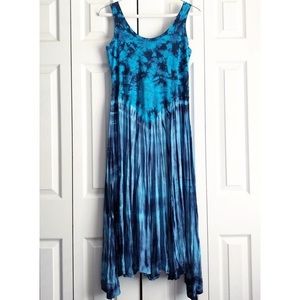 American South Side Blue/Purple Tie Dye Dress,